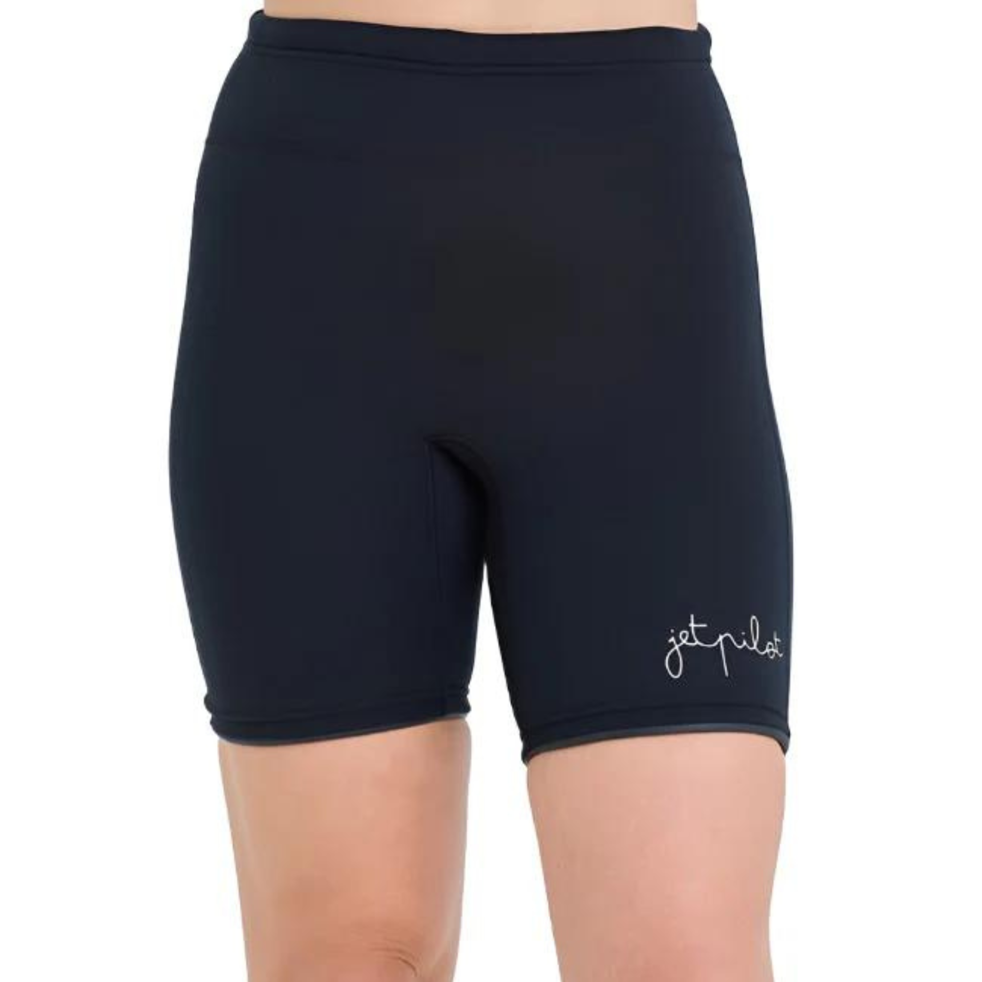 Jetpilot Women's Pacer 7" High Waist Neo Short - Black