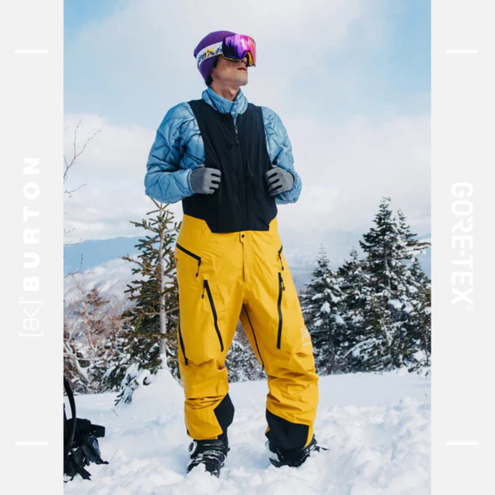 Burton [ak] Men's Kalausi GORE-TEX 3L C-Knit Bib Pants - Goldenrod